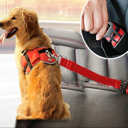 Telescopic Traction Rope for Pet Car Seat Belt